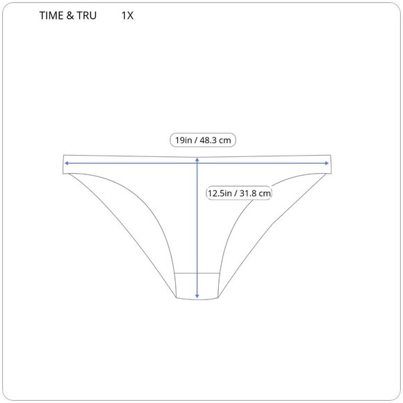 Time Tru Womens Swim Bikini Bottom 1X 16W 18W Plus Pink Crinkle Comfy PIN64E - Picture 2 of 8